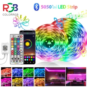 Ledstripverlichting Slimme lichtstrips met app-bediening RGB Led-verlichting voor slaapkamer, muziek Synchronisatie Kleurverandering