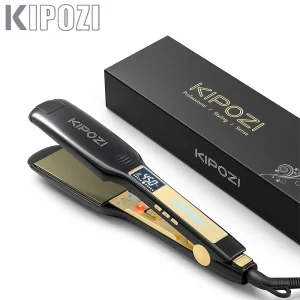 Kipozi Professionele Titanium Platte Ijzeren Stijltang Met Digitale Lcd-Display Direct Dubbele Spanning Verwarming Krultang