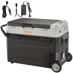 SucceBuy 35L/45L/55L Draagbare Opvouwbare Handvat Auto Koelkast met Wiel Compressor Vriezer voor Camping Picknicks Auto thuis Traval