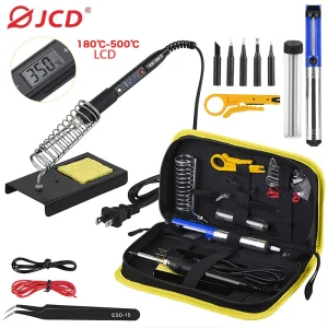 JCD Soldeerbout Kit 220V 80W Verstelbare Temperatuur LCD Soldeer Lasgereedschap Soldeertips Draad Desoldeerpomp Verwarming 908S