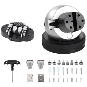 SucceBuy 10Kg Volledige Set 5in Graveren Bankschroef Standaard Blok Bal Ingelegde Diamanten Sieraden Verstelbare Instelling Tool 34 Stuks Bijlagen
