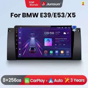 Junsun CarPlay Android Auto Auto Radio voor BMW 5 E39 1995 1997 - 2003 E53 X5 M5GPS Intelligente Systemen Multimedia Auto Radio