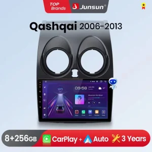 Junsun Carplay Android Auto Autoradio Voor Nissan Qashqai J10 2006-2013 Gps Intelligente Systemen Tereo Multimedia Autoradio