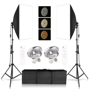 Fotografie 50x70CM Softbox-verlichtingssets Professionele continue lichtsysteemapparatuur voor fotostudio