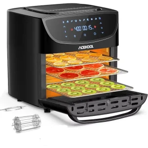 Luchtfriteuse Broodrooster Oven 18L Grote 10-in-1 Digitale Convectieoven Luchtfriteuse Oven Combo