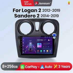 Junsun CarPlay Android Auto Auto Radio voor Renault Logan 2 Sandero 2014-2019 GPS Intelligente Systemen Multimedia Auto Radio