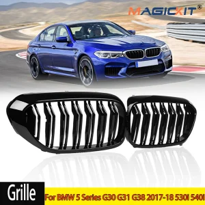 Magickit Schip Uit Duitsland Voor Bmw 5-serie G30 G31 2017-2018 Voorste Nier Dubbele Lamellen Glanzend Zwart