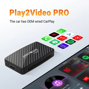 OTTOCAST Play2Video Pro Draadloze CarPlay Android Auto Adapter voor Spotify Youtube Netflix IPTV voor VW Benz Kia Honda Toyota