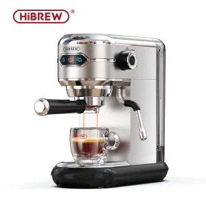 HiBREW Koffiezetapparaat Cafetera 20-bar RVS Semi-automatisch Superslank ESE POD & Poeder Espressomachine Heet Water H11