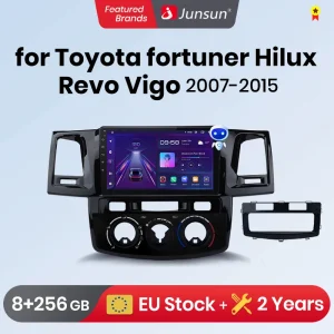 Junsun Android Draadloze CarPlay Auto Radio Voor Toyota Fortuner Hilux Revo Vigo 2007-2015 Intelligente Systemen DSP SWC RDS GPS