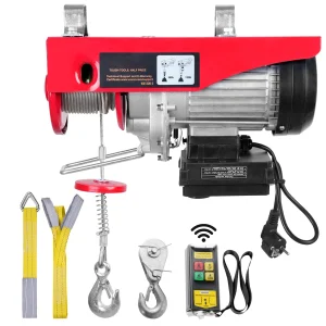 SucceBuy 400-1000kg Elektrische takel Hijskraan Kabeltakellier voor boot Auto Garage Lift met bedrade afstandsbediening Lifter