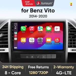 Junsun V1 Ai Stem Draadloze Carplay Android Auto Radio Voor Mercedes Benz Vito 3 2014 - 2020 4G Auto Multimedia Gps 2din Autoradio