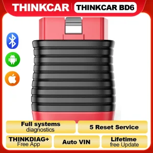 NIEUWE THINKCAR BD6 Bluetooth obd2-scanner Alle auto's Volledige systeemdiagnose 5 Resetservice (OLIE, ontluchting, rem, ETS, IMMO) Levenslange gratis