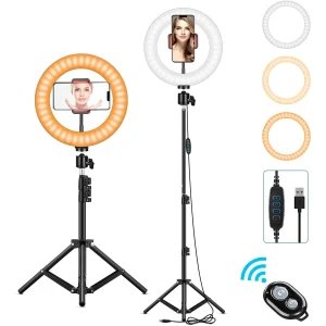LED-fotografie Invulverlichting met statief Camera Fotostudio Cirkel Led Selfie Ringlicht Telefoonlamp Video Youtube