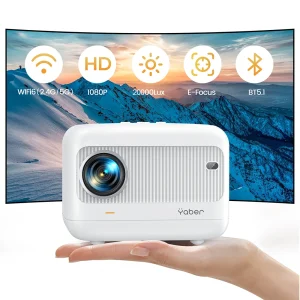 MINI Projector WiFi Bluetooth Projector 20000 Lumen 720 P Projectoren Ondersteuning 1080 p Video voor Thuis Outdoor Cinema Android YABERL1