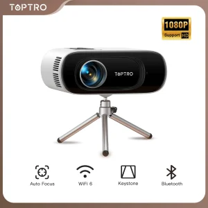 TOPTRO Mini Projector Full HD Ondersteuning 1080 P 16000 Lumen Auto Keystone WiFi Bluetooth Video Projector Draagbare Home Theater