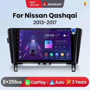 Junsun CarPlay Android Auto Auto Radio Voor Nissan Qashqai J11 X-Trail 3 2013-2017 GPS Intelligente Systemen Stereo Multimedia