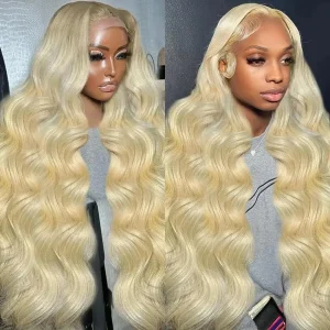 Hd Transparant Blonde Body 13X4 13X6 Lace Front Human Hair Pruiken Brazilian Lace Frontal Voor Vrouwen Pretokkelde #613 Hd Pruik