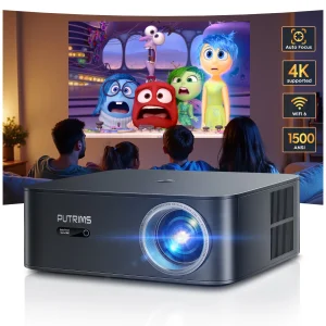 FHD 1080P-projector Bluetooth WiFi-projector Netflix Officieel en AI Autofocus 1500 ANSI 38000 lumen Autofocus 4K-ondersteuning