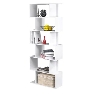 Hoge Vrijstaande Boekenkasten Moderne Boekenplank 6 Opbergkubussen Unit Voor Woonkamer Slaapkamer Kantoor Woondecoratie
