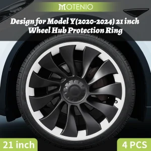 Wielbeschermer voor Model Y 2020–2024 – Tesla velgbeschermer 21 inch ontwerp (4 stuks), ABS velgbeschermaccessoires