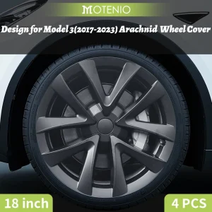 4-delige Set 18 Inch Arachnid Stijl Wieldeksels voor TESLA Model 3 (2017–2023) – Alleen voor Model 3