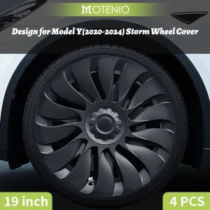 4-delige Storm Wielkapset voor Tesla Model Y 2020–2024 – 19 Inch – Volledige Wielbedekking – Auto Accessoires