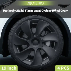 4-delige Set Wielkappen voor Tesla Model Y 2020–2024 – 19 Inch – Cycloonstijl Rechts & Links – Vervangende Wielkappen