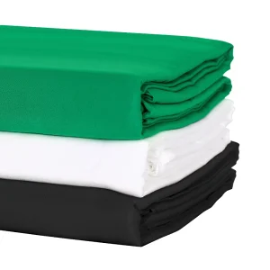 Achtergronddoek Zwart Wit Groen Kleur Katoen Textiel Mousseline Foto Achtergronden Studio Fotografie Scherm Chromakey