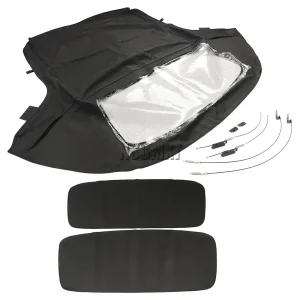 AP03 Voor Bmw Z3 1996-2002 Convertible Soft Top Vervanging & Plastic Venster Zwart Twill