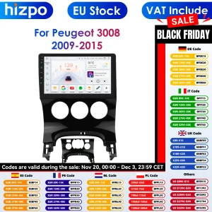 9 ''10.33'' 7862 Ai Systeem 2din Android Autoradio Multimedia Videospeler Voor Peugeot 3008 2009-2015 Nav Gps Carplay Auto 4G Rds