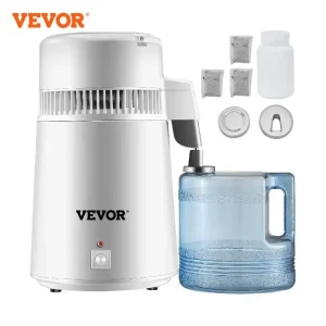 Vevor 4l Waterdestilleerder Purifier Filter Dispenser Verwarming Drinkfles Verzachter 304 Roestvrijstalen Huishoudelijke Apparaten Voor Offic