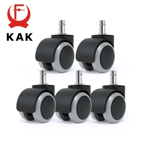 Kak 5 Stuks 2 Inch Universele Zwenkwielen Vervanging Gaming Stoel Bureauwielen Trolley Rollers Meubelhardware