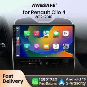AWESAFE PX9 Autoradio Autoradio voor Renault Clio 4 2012-2019 Draadloze Carplay Scherm Android Auto Stereo GPS Navi FM RDS BT SWC