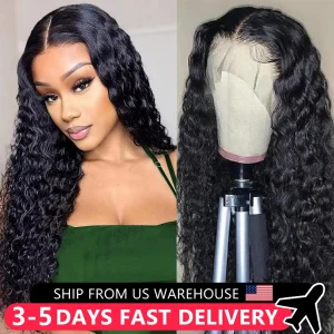Diepe Golf Lace Front 100% Human Hair Pruiken 30 32Inch Indian Curly Remy 200% 13X4 13X6 Lace Frontale Pruiken Voor Vrouw Pre Geplukt