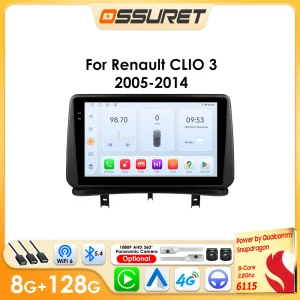 Android Autoradio voor Renault Clio 3 2005 2006 2007-2014 Multimedia Stereo Android Auto GPS Carplay 6115 Auto intelligente Speler