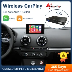 Road Top Draadloze Carplay Android Auto Interface Voor Audi A3 8V Q2 8P 2013-2018, Met Airplay Spiegel Link Auto Spelen Functies
