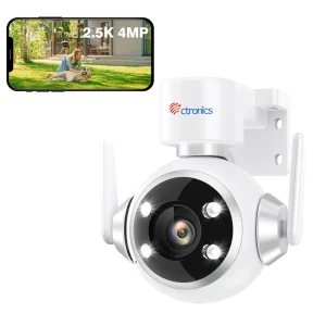 Ctronics Ip Camera Wifi Ptz Outdoor 360 Menselijke Detectie Auto Tracking Cctv Bewakingscamera 4mp 2K Kleur Nachtzicht