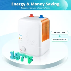 Elektrische warmwateropslagtank Boiler Boiler Keuken onder gootsteen 8L 1500W