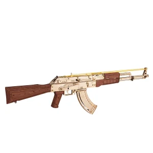 Robotime Rokr Automatisch Geweer AK47 3D Houten Pistool Grappig DIY Bouwsteenspeelgoed voor Kinderen Volwassenen Justice Guard Houten PuzzleLQ901
