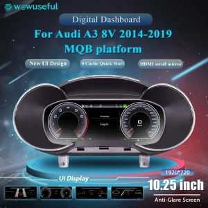 10.25 ''Digitale dashboard Voor Audi A3 S3 8V 2014-2019 Jaar LCD Dashboard Panel Snelheidsmeter Virtuele cockpit Instrument