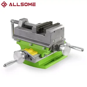 Allsome BG-6368 3-Inch Cross-Glijdende Bankschroef Met Samengestelde Glijbaan Voor Molen-En Boorpers, Kruisschuifboorpersbankschroef