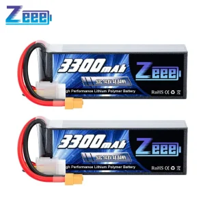 2 stks Zeee 4 S Lipo FPV Drone Batterij 14.8 V 3300 mAh 50C Softcase met XT60 Plug voor RC Auto RC Helikopters Vrachtwagens RC Model Onderdelen
