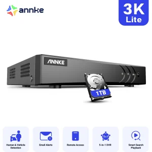 ANNKE 5MP Lite 8CH HD Video Surveillance DVR PIR Bewegingsdetectie 5IN1 H.265 + Digitale Recorder Voor 2MP 3MP IP CCTV Camera