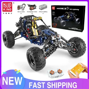Schimmel Koning 18018 Technische Auto Speelgoed De Moc-3028 APP & RC Gemotoriseerde Blue Lightning Buggy Model Bouwstenen Bricks Kids geschenken