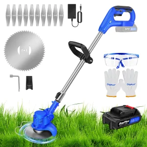 Snoerloze Strimmer Gazons Elektrische Tuinstrimmer Met Afneembare Grastrimmers Met 21V Li-Ion Batterijen En Oplader