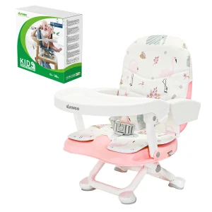 Babystoelverhoger Voor Eettafel Met Afneembaar Dienblad En Kussen, Reiskinderstoel Voor Baby 'S En Peuters
