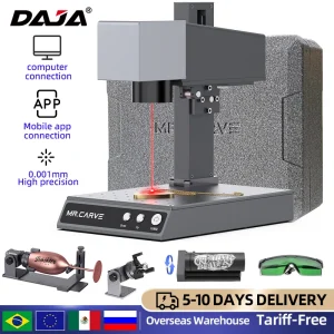 Daja Fiber Laser-markering Machine M1 Hoge Precisie Metalen Naamplaatje Graveur Wifi Draagbare Graveren Industriële Desktop