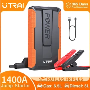 UTRAI Auto Jump Starter 1400A Draagbare Power Bank Auto Jump Starter Batterij Starter Voor Auto Emergency Booster Startapparaat
