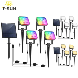 3000K/6000K/Rgb Solar Led Light Outdoor Ip65 Solar Lamp Tuindecoratie 4in1 Outdoor Super Helder Landschap Spotlight